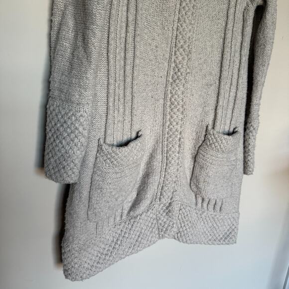 Prana Elsin Sweater Cardigan Women S Gray Lagenlook Organic Cotton Minimalist - Picture 4 of 9